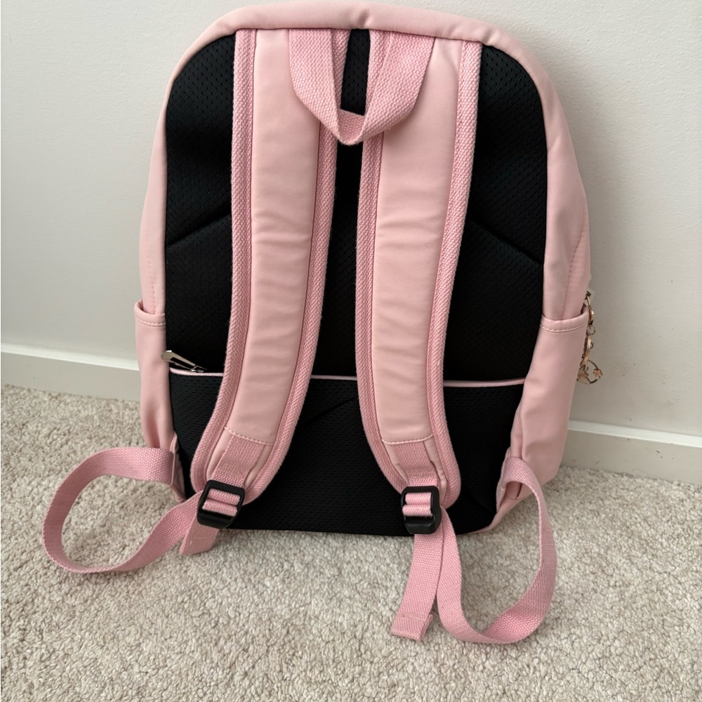 Pink Backpack with Ribbon Accents - Picture 2 of 3